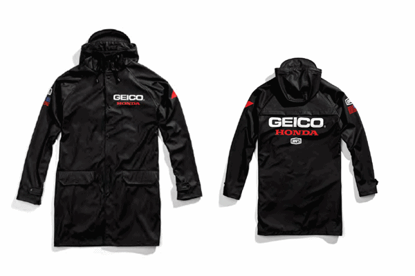 100% “GEICO/HONDA” 20モデル SLICKER レインコート ブラック 100% “GEICO/HONDA” 20モデル SLICKER レインコート ブラック